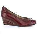 FLY LONDON BALI LEATHER WEDGE SHOES RED PATENT