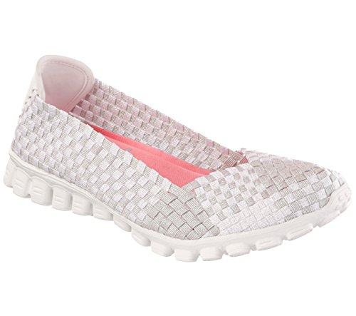 Skechers EZ Flex 2 Rockin' It Womens Ballet Flat Sneakers