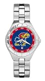 Logo Art NCAA Kansas Jayhawk Powercat Pro II Women's Stainless Steel Bracelet Watch