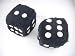 Dice Black And White Dot 8x8x8cm