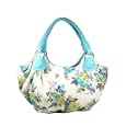 Garden Of Eden' Oversized Floral Satchel - Turquoise Blue - Free Shipping