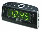 Roberts CR9971 Silver &amp; White - Compact Clock Radio with MW/FM Wavebands   Dual Alarm  Auto Dimmer and Automatic Date and Time Settings