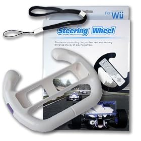 NEW STEERING WHEEL RACING RACE FOR NINTENDO WII REMOTE CONTROLLER MARIO KART PRO 4 GT GAMES
