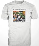 Mens Stone Roses Music Band White Tee shirt, SHE BANGS THE DRUMS T shirt for Men & Boys Size (Extra) X-Large - TSHM00107