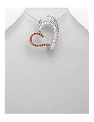 Heart CZ Pendant Necklace In 92.5 Sterling Silver