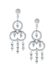 Original Style Diamond Chandelier Earrings 14K White Gold (1 1/2 Cttw, Si Clarity, F Color)