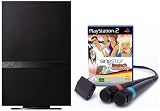 PlayStation 2 Konsole PS2 black inkl. SingStar Deutsch Rock/Pop + 2 Mikrofone - 