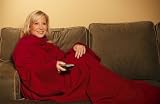 Genuine JML Snuggie Blanket - Soft-to-Touch Fleece with Large, Loose Sleeves - Red