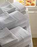 Williams-Sonoma Home WSH Basic Percale Extra Cases, Pair, King, Grid, Blue