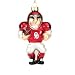 Oklahoma Sooners 5 Glass Caucasian Football Player