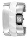 Diesel DZ5163 Stainless Steel Bangle Watch With Black Acrylic Stripe