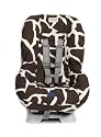 Emmalu Designs Waterproof Removable Toddler Car Seat Cover - Chocolate and Tan Giraffe