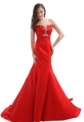 Mermaid Satin Beaded Prom Dress 