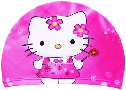 Swimming Equipment Cute Cartoon Swim Cap Lycra for Kids for Girls (hello kitty)