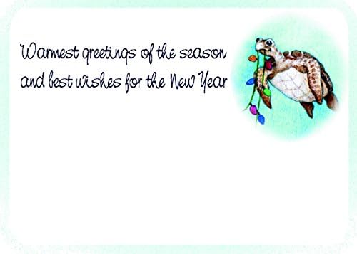 Christmas Holiday Greeting Card, Ocean Life Decorating Party