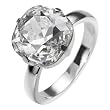 Noble Ring Xl, crystal/silver-plated, L