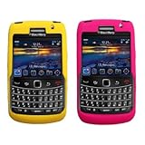Two Silicone Skins Cases Covers for RIM BlackBerry Bold 9700 / 9780 - Yello ....