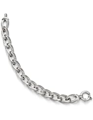 Leslies Sterling Silver Polished and Textured Link Bracelet