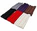 JOVANA Women Lady Fashion Knee High Leg Socks Banket Winter Knit Crochet Warmer Legging (White)