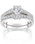 1.10 ct Diamond Engagement Ring and Wedding Band Set (14k Gold, G-H/SI3-I1)