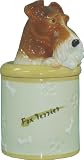 Fox Terrier Collectible Dog Puppy Cookie Jar Container Statue Figurine