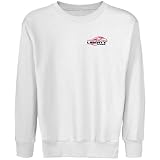 Liberty Flames Youth White Logo Applique Crew Neck Fleece Sweatshirt