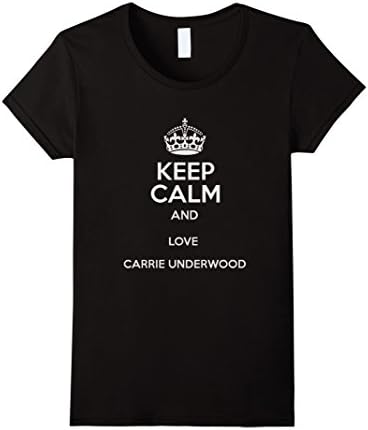 Women's KEEP CALM AND LOVE CARRIE UNDERWOOD T-shirt Large Black