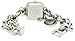 Disney Women's MK2057 Mickey Mouse Silver Sunray Dial Charm Bracelet Watch