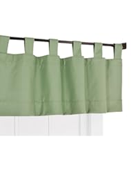 Home: Ellis Curtain Crosby Thermal Insulated Tab Top Foamback Valance, Sage - Ellis Curtain