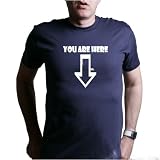 YOU ARE HERE T-Shirt - 100% Fine Jersey Combed Cotton Unisex T-Shirt - Sweat Shop Free