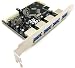 4 Port USB 3.0 HUB to PCI-E PCI Express Card Adapter Converter VL800 Chipset