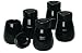 Tyhpoon Limousine Black Stoneware Herb Jars set of 5