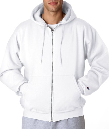 Champion 9 oz., 50/50 EcoSmart Full-Zip Hood - WHITE - S