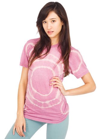 American Apparel Unisex One-of-a-Kind Tie Dye Poly-Cotton Short Sleeve Crew Neck