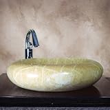 Yosemite Home Decor BARBARA Onyx Stone Topmount Modern Round Vessel Sink