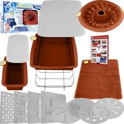 16 piece SmartwareT Silicone Bakeware set -Terracotta