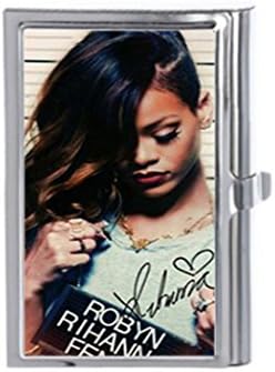 Robyn Rihanna Fenty Custom Design Business Name Card Holder Stainless Steel Case