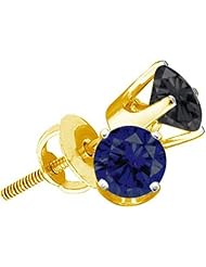 1.50CTW BLACK DIAMOND ROUND STUDS