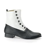 Mens Halloween Shoe Costume Footwear 40's Gangster Black