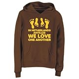 Hoodie Womens Brown  IN Netherlands Antilles WE LOVE EACH OTHER  Countries