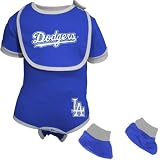 MLB L.A. Dodgers Infant Bib & Booties Set (24 Months)