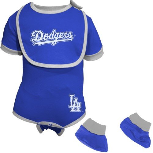 L.A. Dodgers Infant Bib & Booties Set (24 Months)