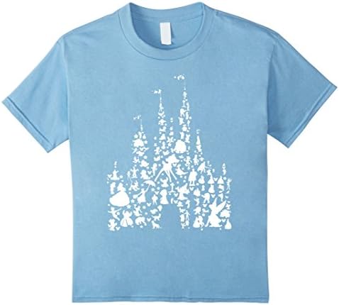 Kids Disneys Castle Funny T-shirt 8 Baby Blue