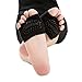 Franterd Yoga Socks/Non Slip Toe Socks/Half Grip Heel Socks For Women (black)