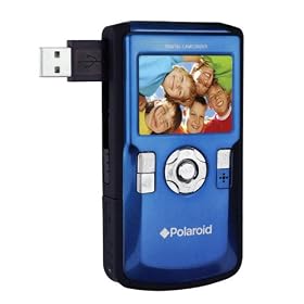 Polaroid DVF-130 USB Camcorder with 2.0-inch LCD Display (Blue) YouTube Camera Ready