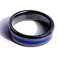 Police Ring Ceramic Brotherhood® Band Thin Blue Line sizes 5-15 7mm ... Police Ring Ceramic Brotherhood® Band Thin Blue Line sizes 5-15 7mm ...