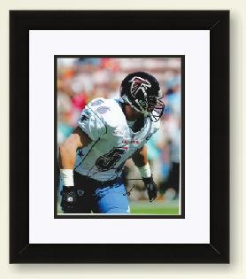 Keith Brooking Autographed Atlanta Falcons 8x10 Pro Bowl photo - Custom Framed