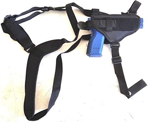 Nylon Horizontal Shoulder Holster for Large Frame Semi Autos Incl Glock 17, Full Size Colt 1911, Beretta 92, Etc.