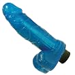 Blue Jelly Vibrating 5 Inch Ballsy Dildo Dong