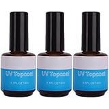3 Pcs Professional 14ml Nail Art Top Coat UV Gel Gloss Guard Glaze Manicure